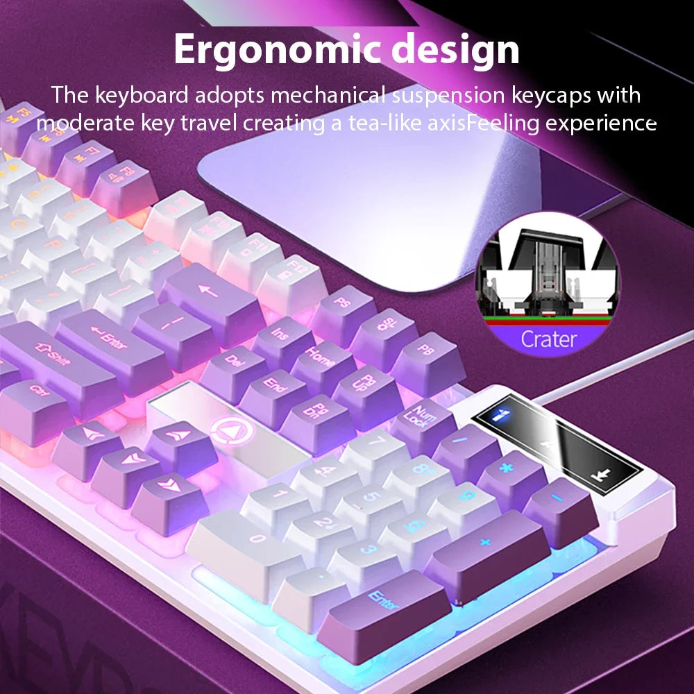 Cool Wired Gaming Keyboard with RGB light