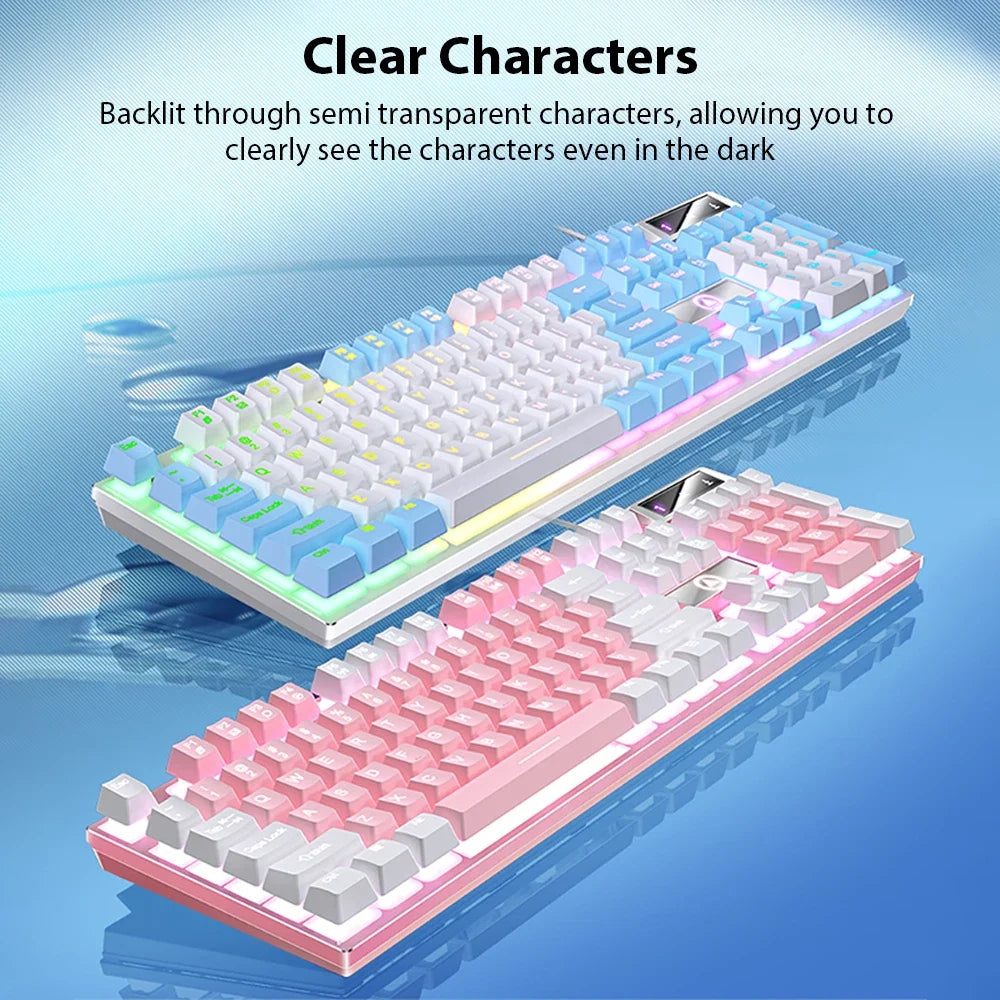 Cool Wired Gaming Keyboard with RGB light